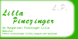 lilla pinczinger business card